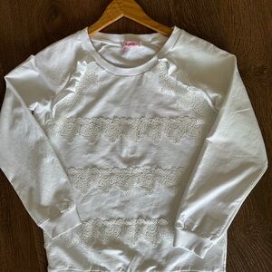 Elegant White Lace Sweatshirt by Blugirl Folies - Size M